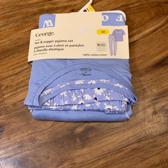 George Lavender Tee & Jogger Pajama Set NWT. 3X - Picture 5 of 8